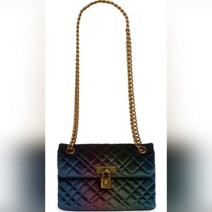 Kurt Geiger London Velvet Mini Brixton Crossbody Bag.